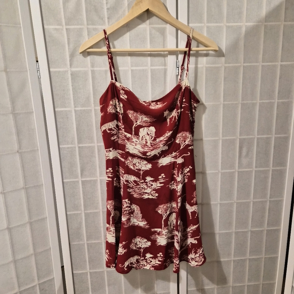 Reformation Red Mini Dres Sz 8 - Picture 1 of 8